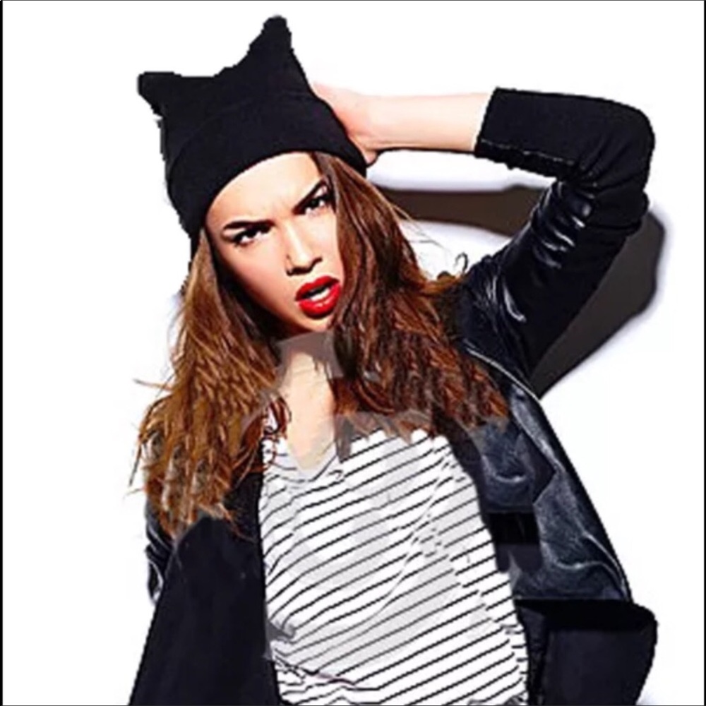 Black cat hat. USA hand made new pussycat hat